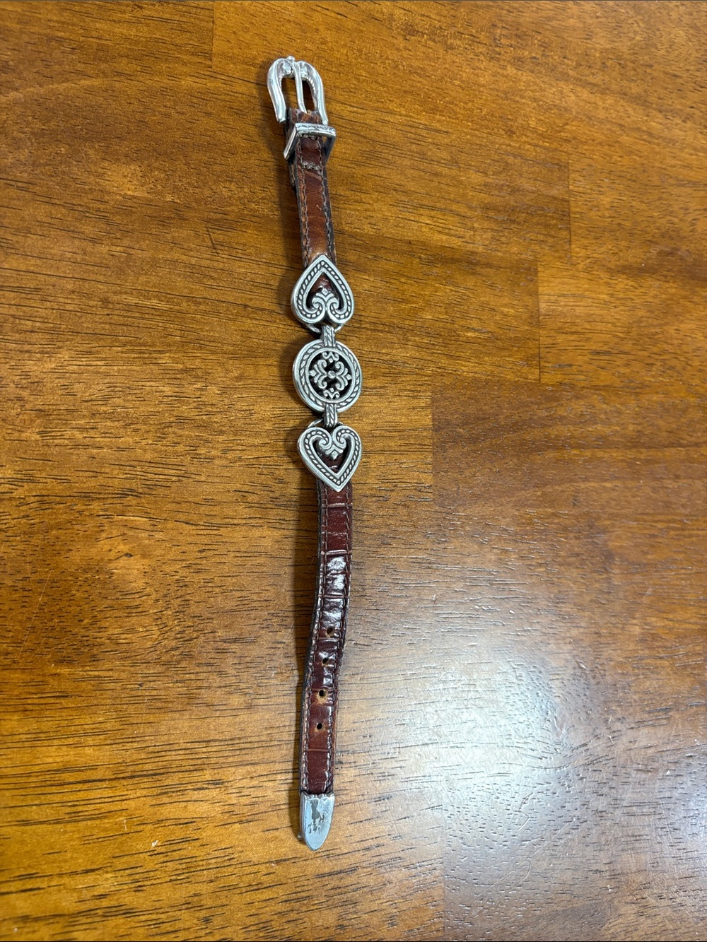 Brighton Brown Leather Bracelet with Silver Accents